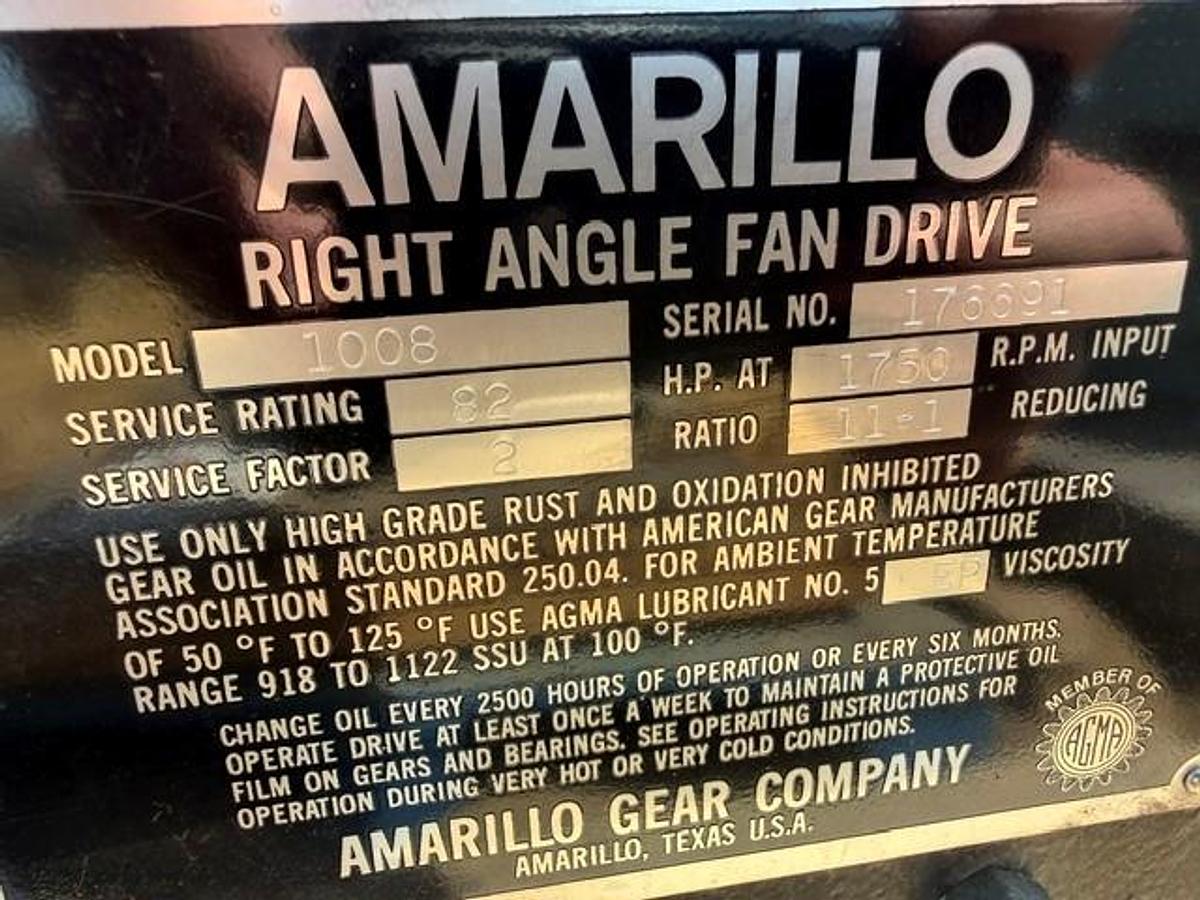 Used Amarillo Right Angle Drive Model FD110 SN