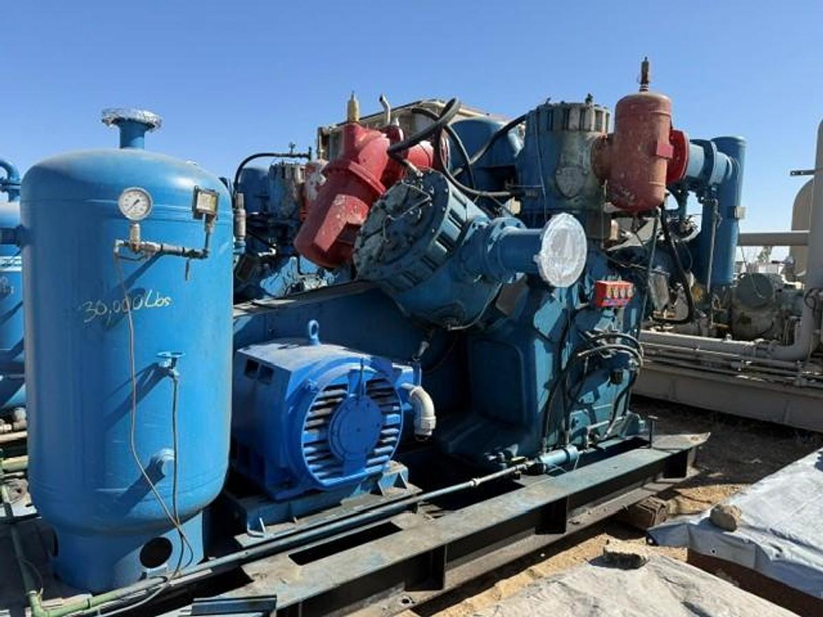 Used 300 HP / Bellis and Morcom WH28N-H3 Air Compressor SN 7779