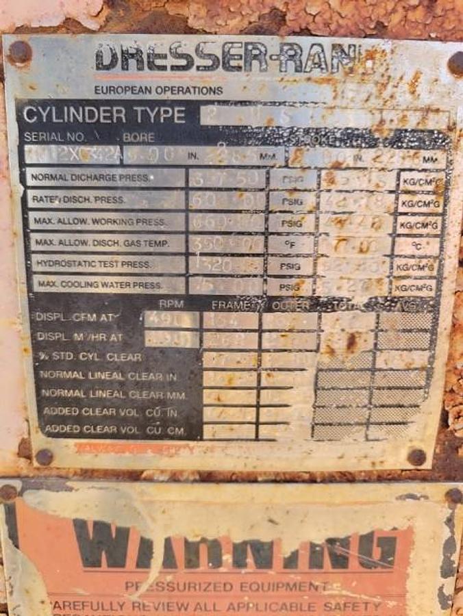 Used Ingersoll Rand HSE-2 Compressor Frames XW12XG342