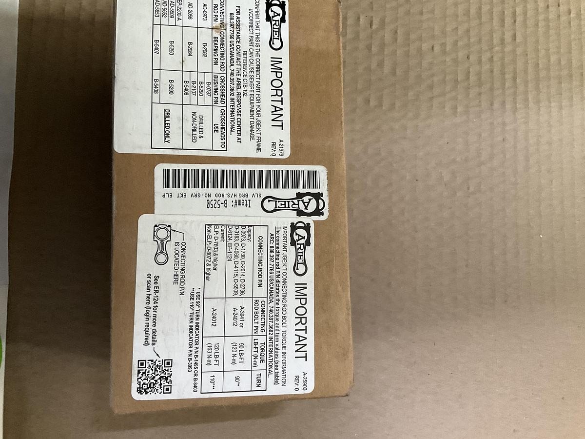 Used ARIEL SLV BRG H/S,ROD NO-GRV EKT ELP PN# B-5250