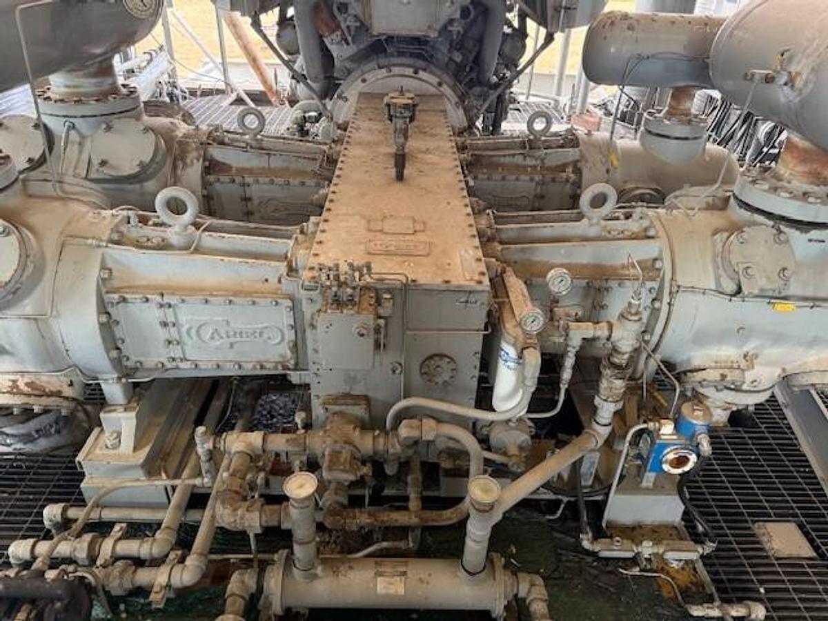Used Waukesha Model L5790GL SN C-12498/3 Ariel Model JGK-4-3 Stage SN F-12035 Cylinder Sizes 14.125" x 13.625" x 9.125" x 6.25" Air-Ex Cooler Model 156EH 635,1315,1485