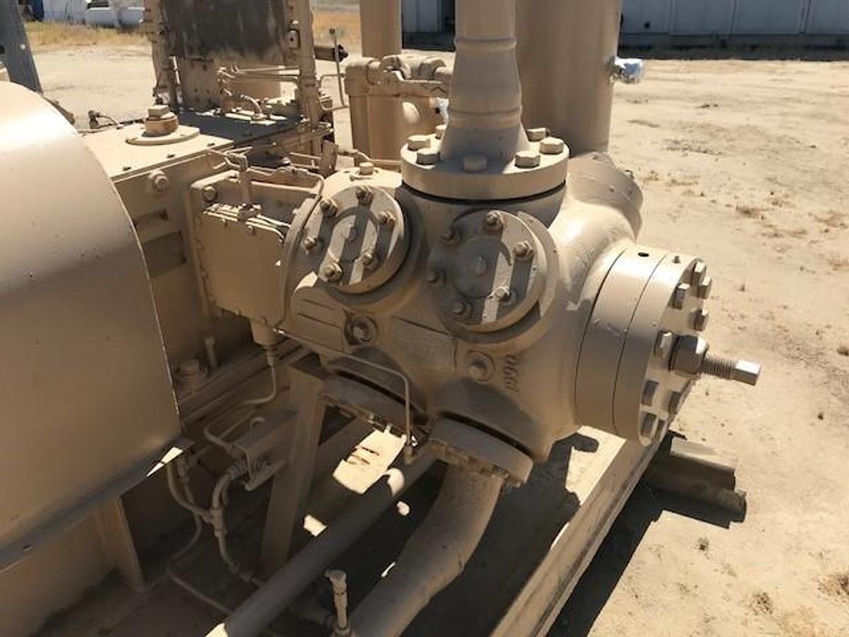 Used 75 HP / Gemini Compressor Model FE332D-2 Two Stage Cylinder Size 6 3/4” x 5 1/2"