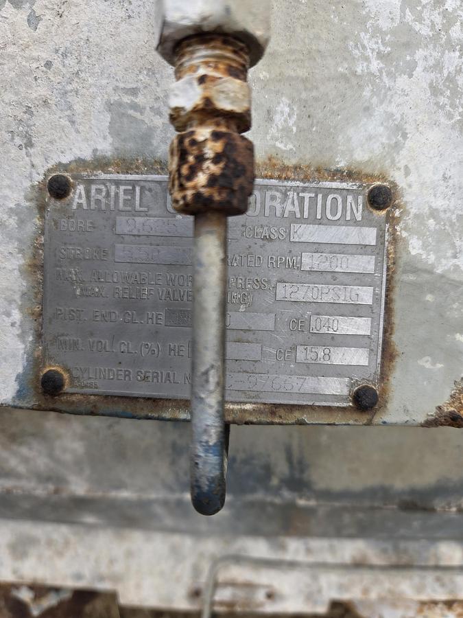 Used Ariel 9.625" JGK 1270 # Cylinder SN C-97667