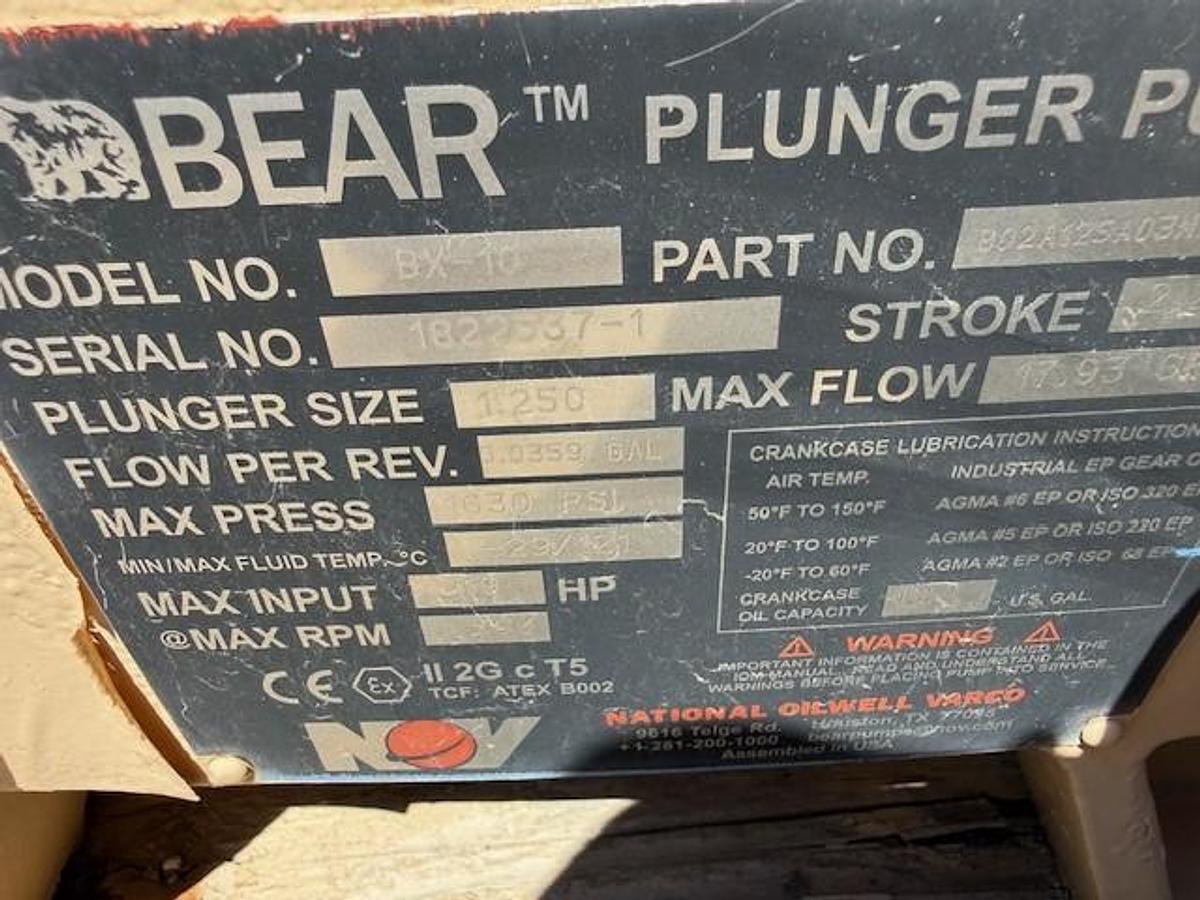 Used National Bear BX-10 Pump Crankcase SN 18322537-1
