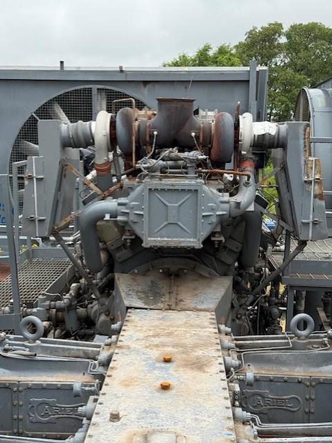 Used Waukesha L7042GSI / Ariel JGK-4 Two Stage Compressor Package SN F-13668 Size 9.125" x 9.125" x 6.25" x 6.25"  with 156FI Cooler
