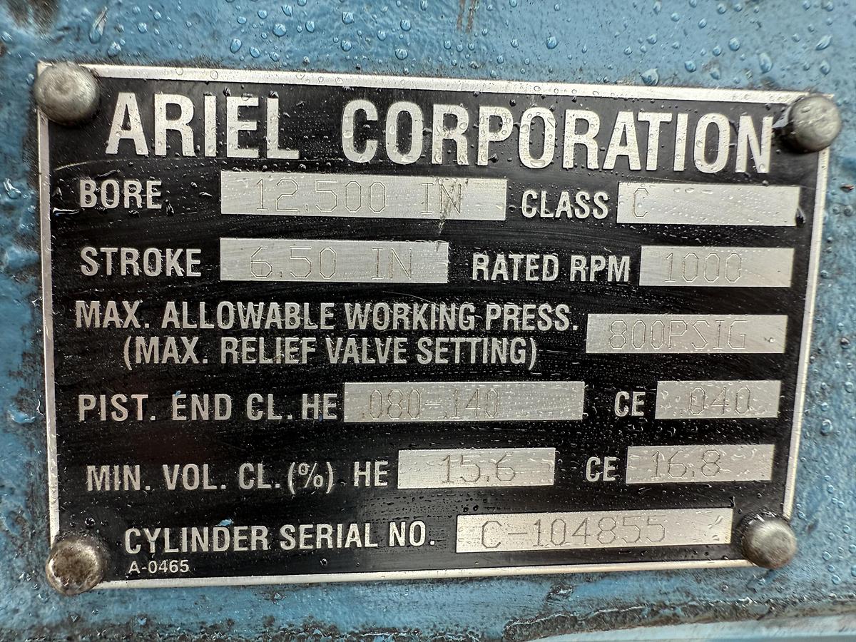 Ariel 12.5" JGC 800 MAWP Cylinder SN: C-104855