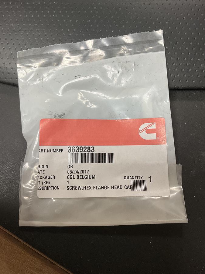 Cummins Hex Flange Head Cap Screw PN: 3639283