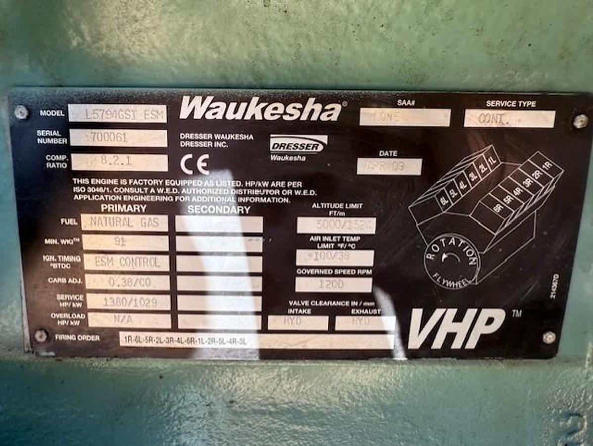Used Waukesha L5794GSI Engine SN 700061