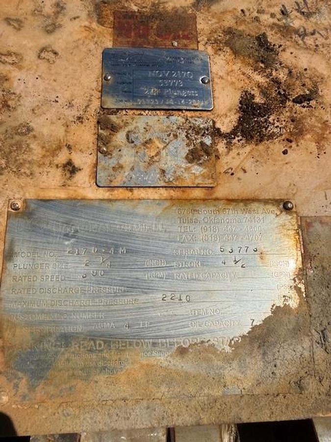 Used National 217Q-4 Pump Crankcase and Crank only SN 53773