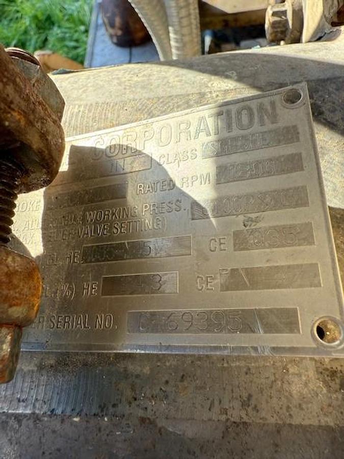 Used 600 HP / Ariel JGA-4 SN F-21749 Four Stage CNG Compressor Package Size 6.125” x 4.125” x 3.375” x 3.375” x 1.75” x 1.75” with ACE E721 Cooler