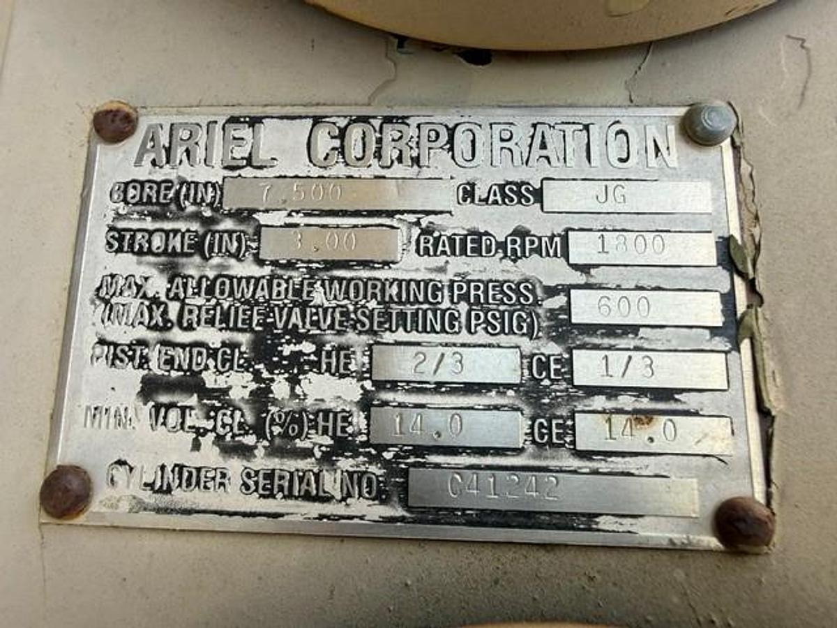Used CAT G3306NA / Ariel JGP-2 Two Stage Compressor Package Size 7.5” x 4.75” with ACE J25 Cooler SN F-13929