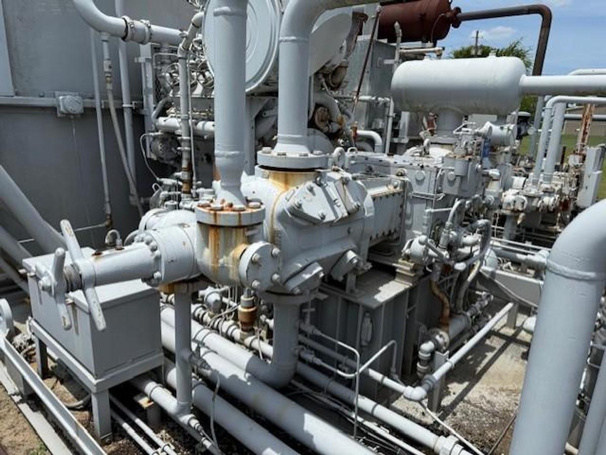 Cat G3408TA SN 6NB04803 / Ariel JGJ-2 SN F-29256 Three Stage Compressor Package Size 9.75” x 6.375” x 3.875” with 84BEH Cooler 