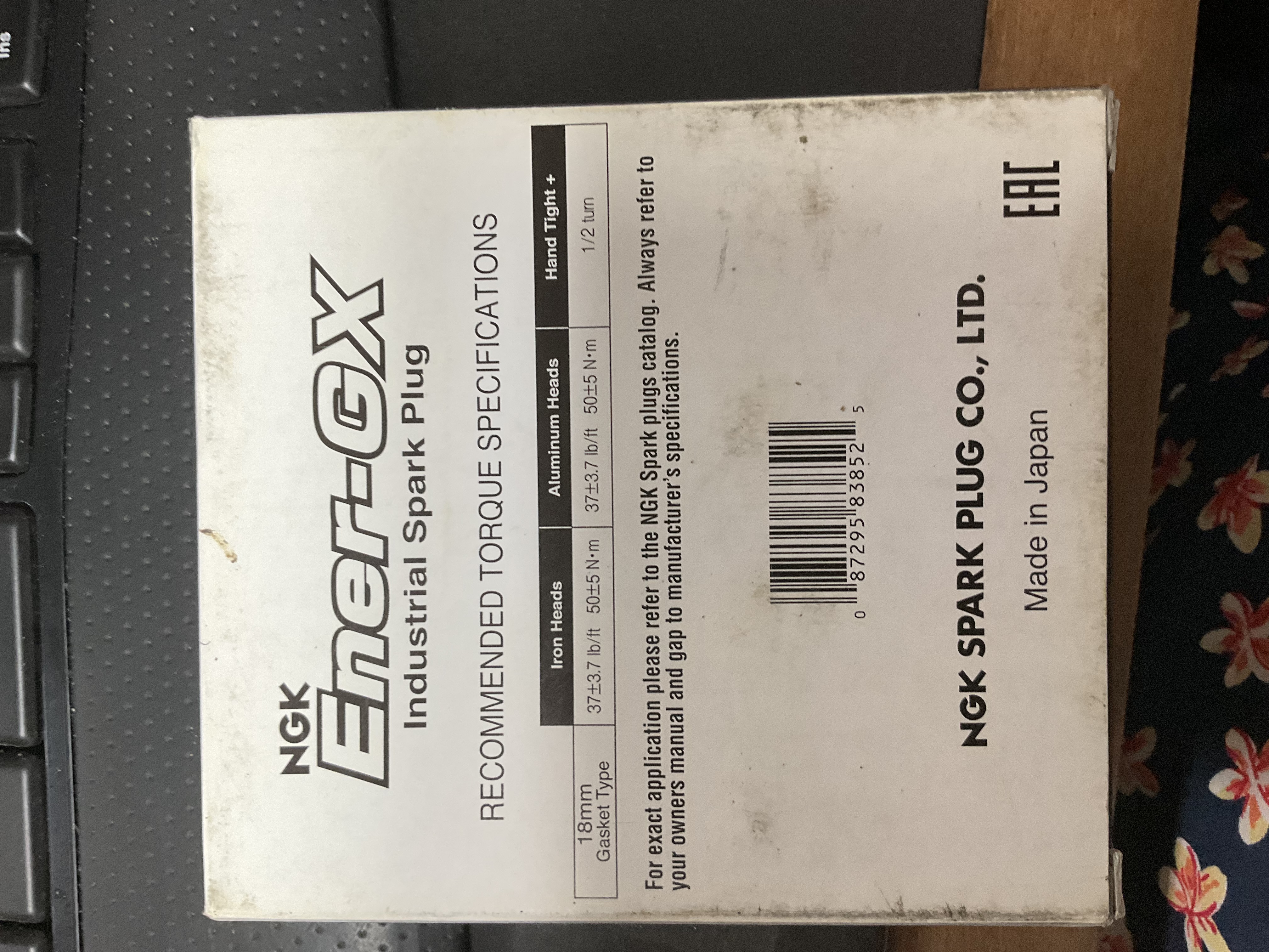 Used NGK Ener-GX industrial spark-plug 4-pack, for a Waukesha P48GLD engine PN: AS2-25