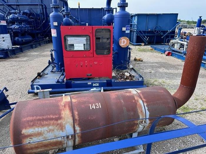 Used Ariel JGJ-4 / Cat G3508LE Three stage Compressor Package - Size 13.5” x 13.5” x 9.75” x 5.5” - Less Engine Only - Unit # 143