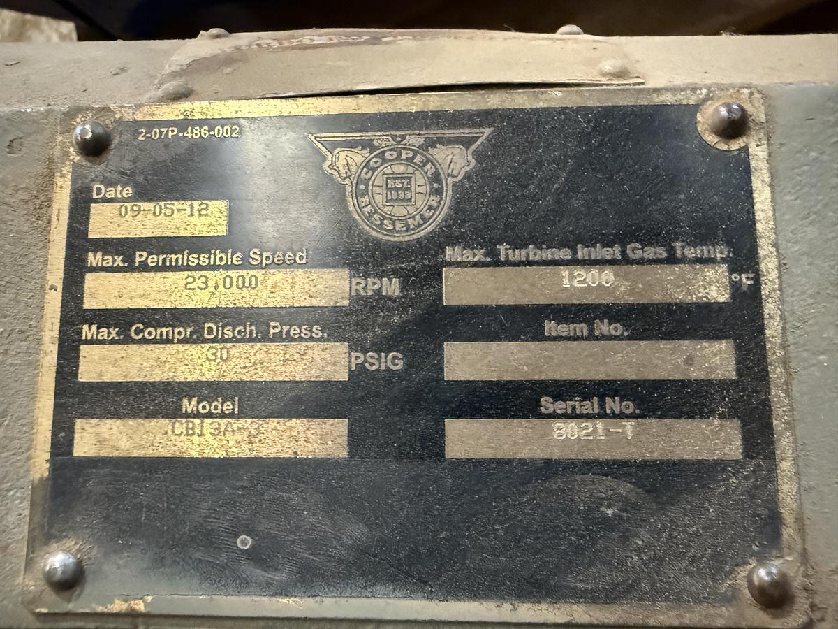 Cooper Bessemer CB13A-3 Turbo Charger