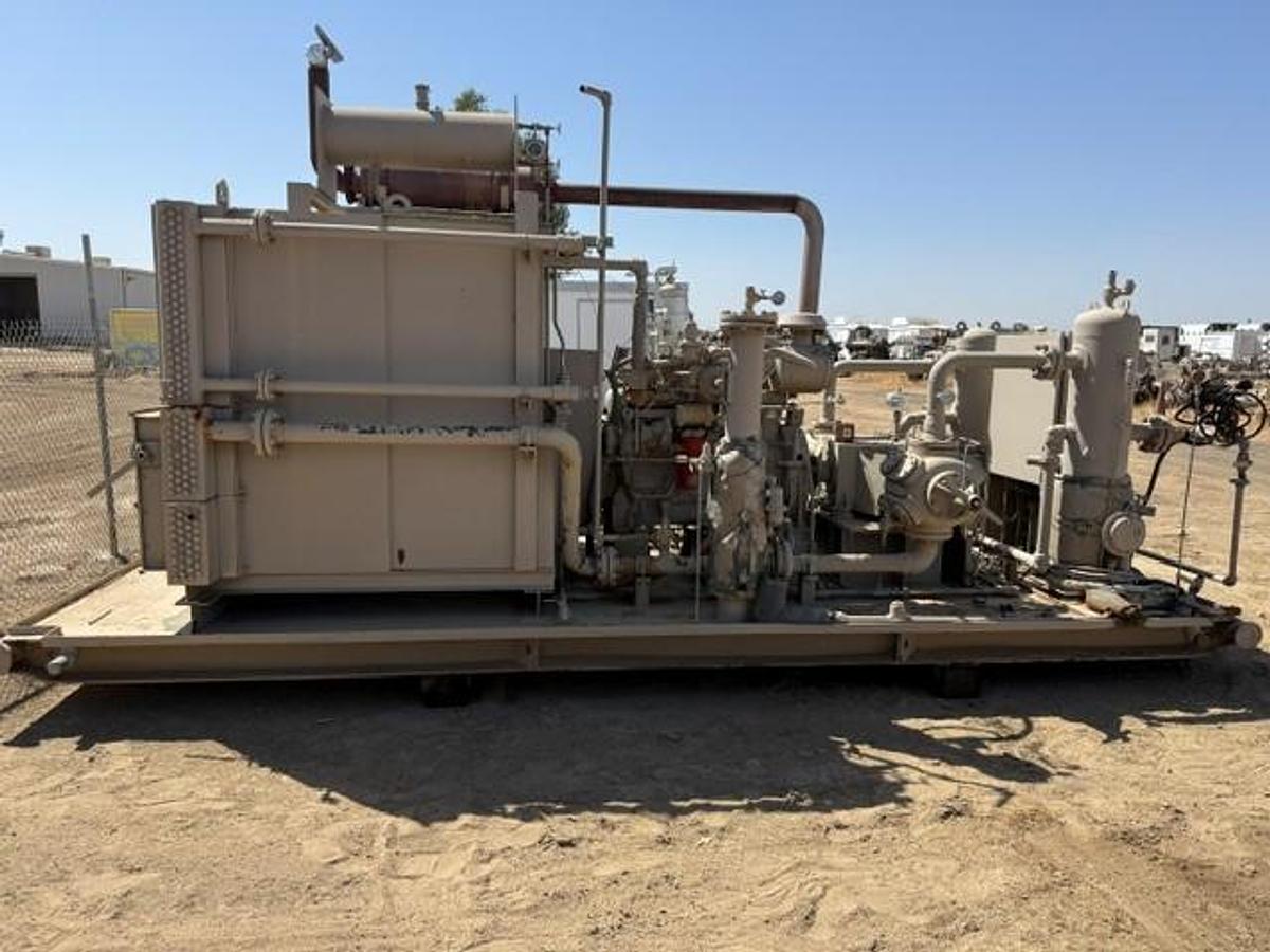 Used CAT G3306NA / Ariel JGP-2 Two Stage Compressor Package Size 7.5” x 4.75” with ACE J25 Cooler SN F-13929