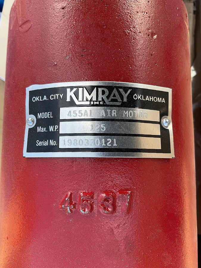 Used KimRay 455AL Air Motor SN 1980330121
