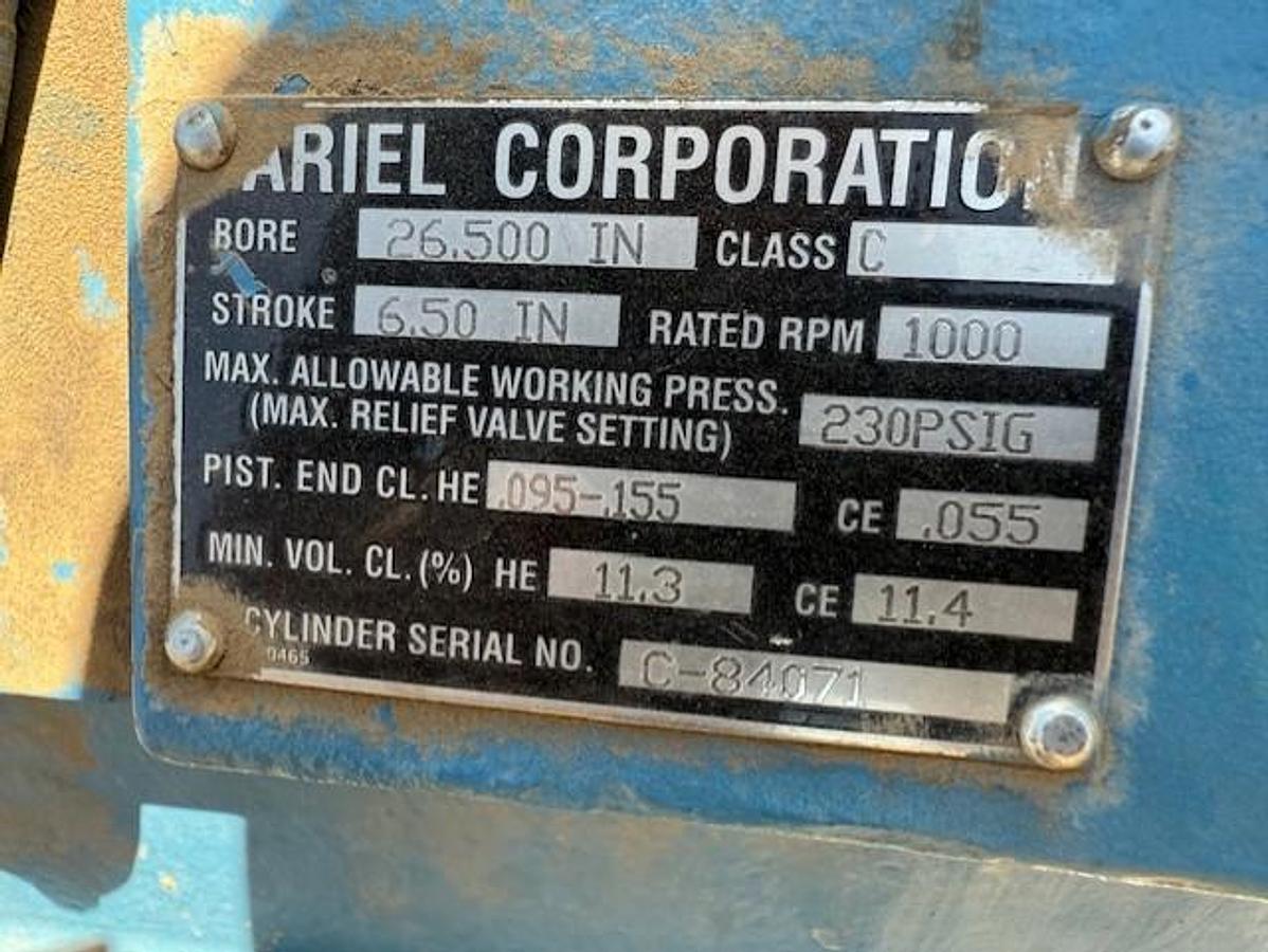 Used Ariel 26.5” JGC 230 # Cylinder SN C-84071