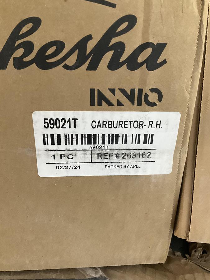 Waukesha CARBURETOR R.H. PN: 59021T