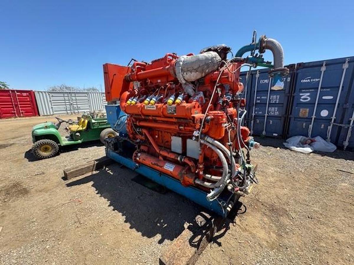 Used Waukesha Model L36GSID S/N C-17682/1 Genset 500 KW Leroy Somer 60 Hz 1800 RPM