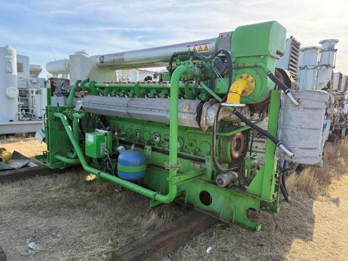 Used Jenbacher Genset Model J-320GS S/N 1239634 1095 KW 1800 RPM 60 Hz 3 Phase 480/277 Volts