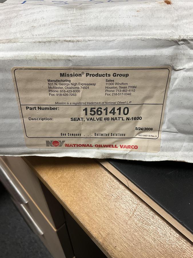 Mission Valve Seats #8 N-1600 PN 1561410