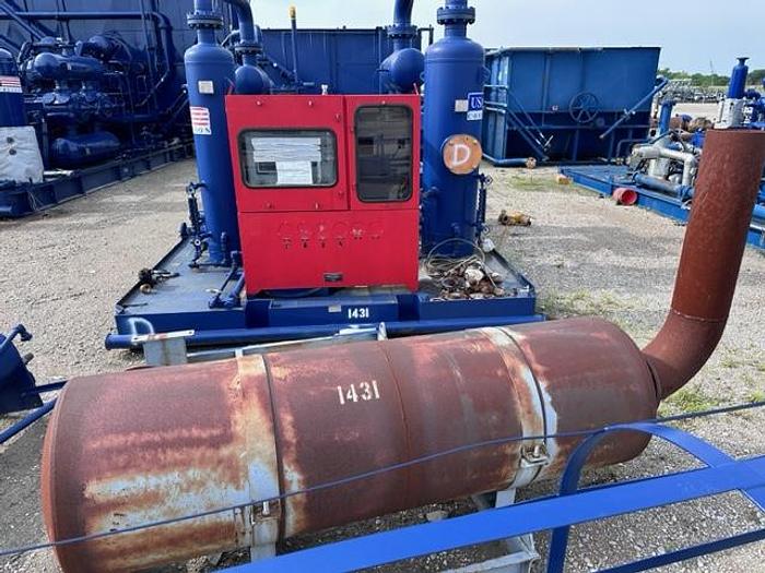 Used Ariel JGJ-4 / Cat G3508LE Three stage Compressor Package - Size 13.5” x 13.5” x 9.75” x 5.5” - Less Engine Only - Unit # 143