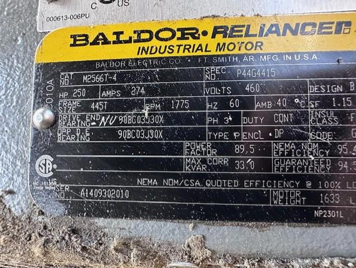 Used Cooper Pennsylvania HOF-2 SN 120840 Cylinder Sizes 18.5” x 10” x 9” stroke / 250 HP unit 