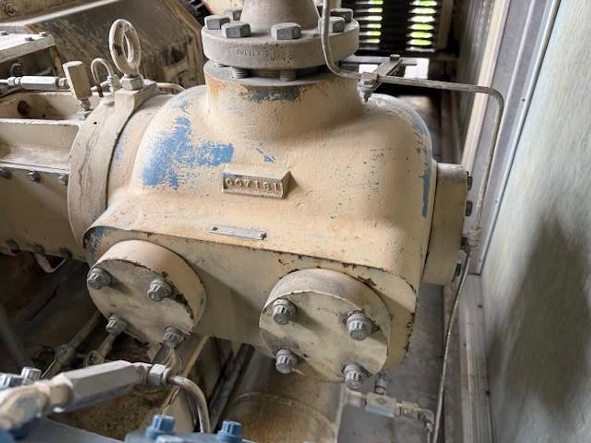 Used 600 HP / Ariel JGA-4 SN F 21750 Four Stage CNG Compressor Package Size 6.125” x 4.125” x 3.375” x 3.375” x 1.75” x 1.75” with ACE E721 Cooler