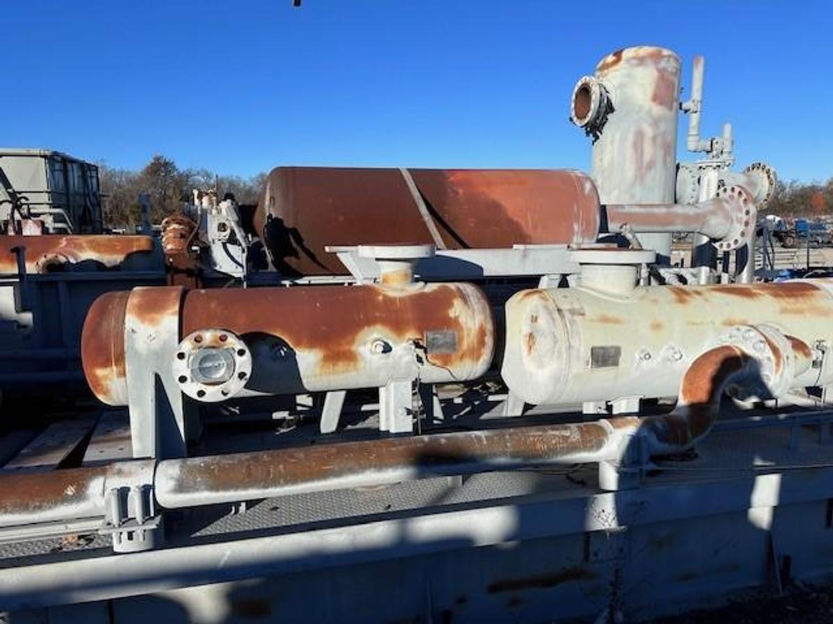 Used Compressor Skid - Ariel JGD-4 / G3608 3 stage with 156 EH Cooler Job # 081405