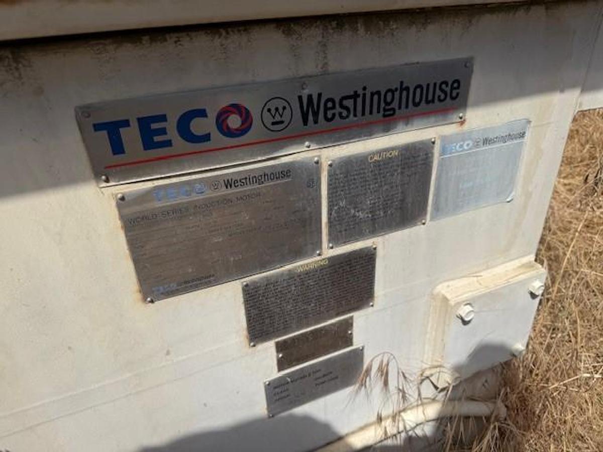 Used TECO Westinghouse 1750 HP @ 1195 RPM 4160 Volt Electric Motor