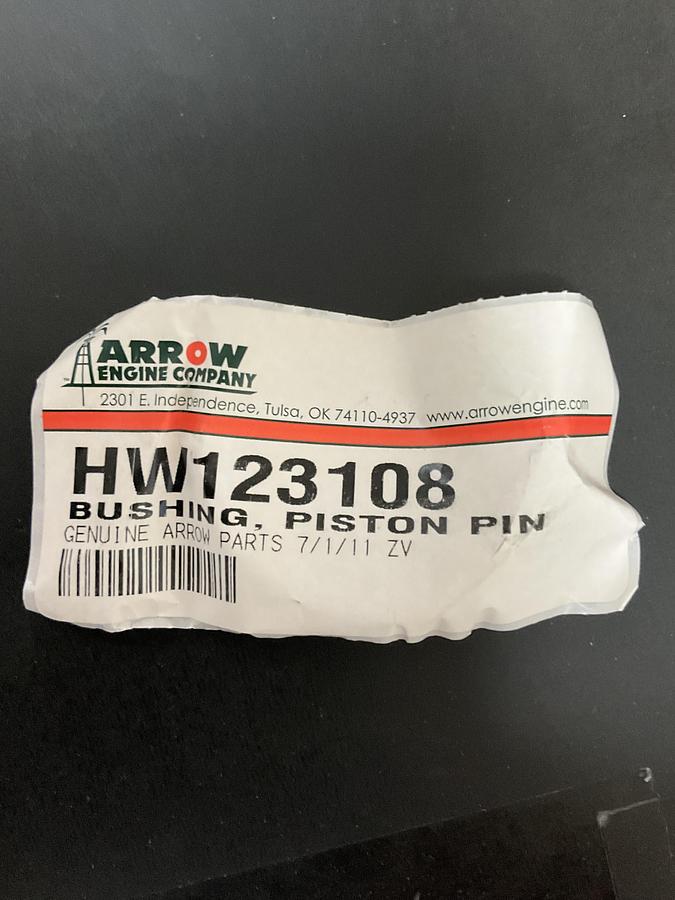 Arrow Piston Bushing PN: HW123108