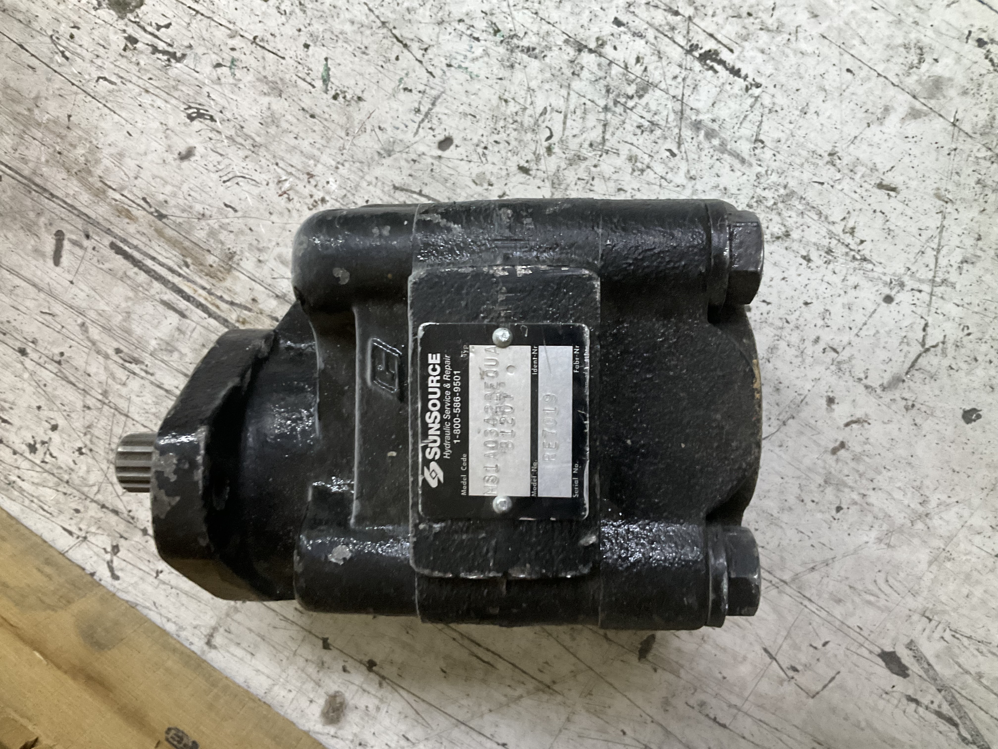 Used Intertech/Parker M31A Hydraulic Gear Motor Model: M31A0342BEQUA