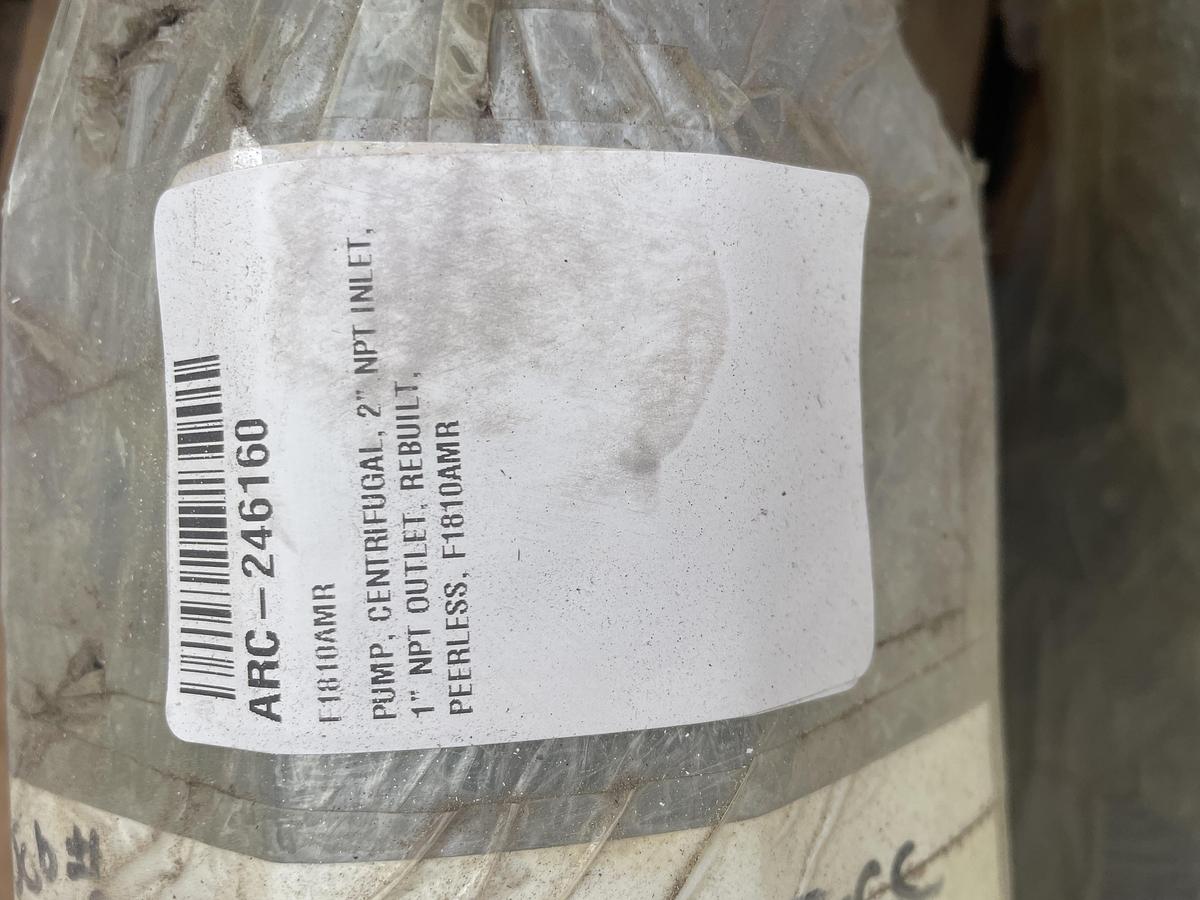 Refurbished Brookwood Centrifugal Water Pump, 2” inlet 1” outlet, peerless PN: F1810AMR 