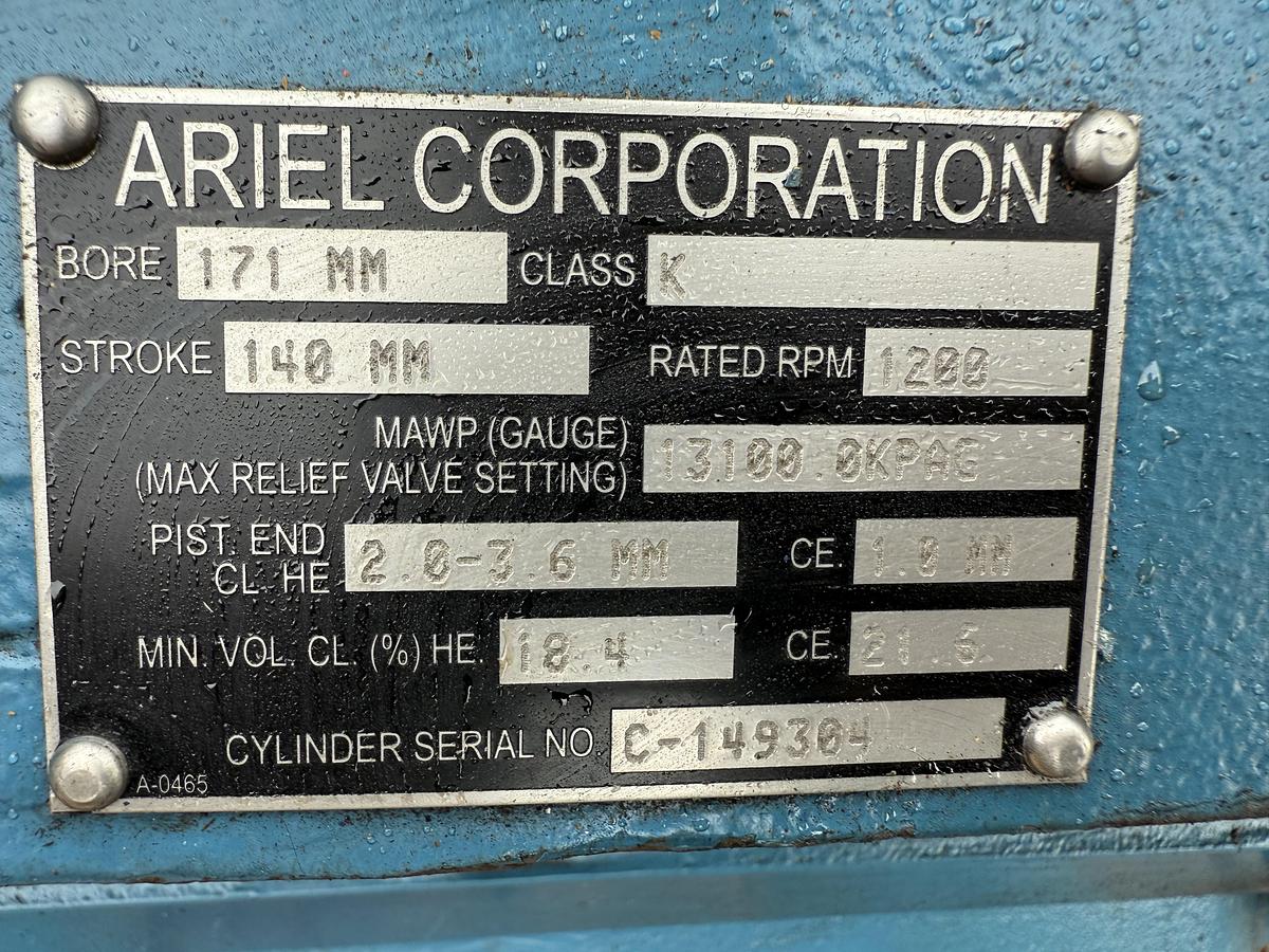 Ariel 6.75" JGK 1900 MAWP Cylinder SN: C-149304