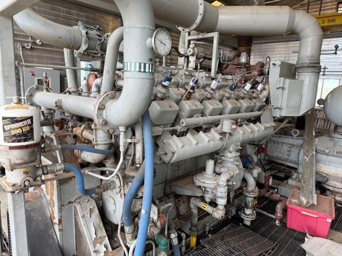 Used Waukesha Model L5790GL SN C-12498/3 Ariel Model JGK-4-3 Stage SN F-12035 Cylinder Sizes 14.125" x 13.625" x 9.125" x 6.25" Air-Ex Cooler Model 156EH 635,1315,1485