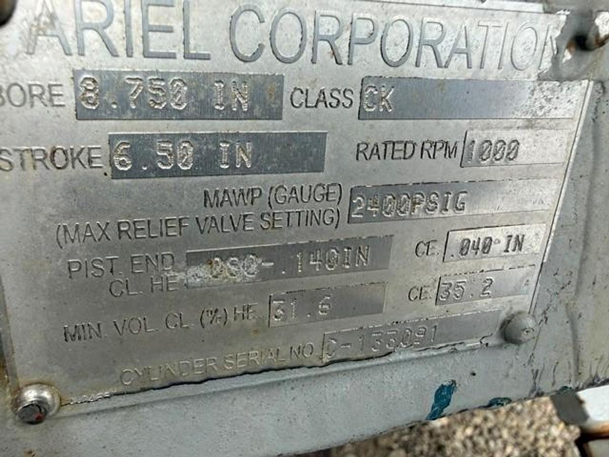 Used Ariel 8.75” CK 2400 # MAWP Cylinder SN C-133091