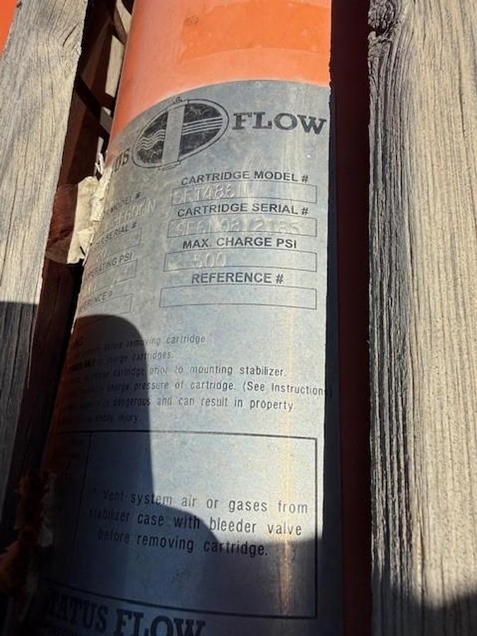 Used Status Flow SFVS1506F600N Pulsation Dampners qty 3 New 150 psi