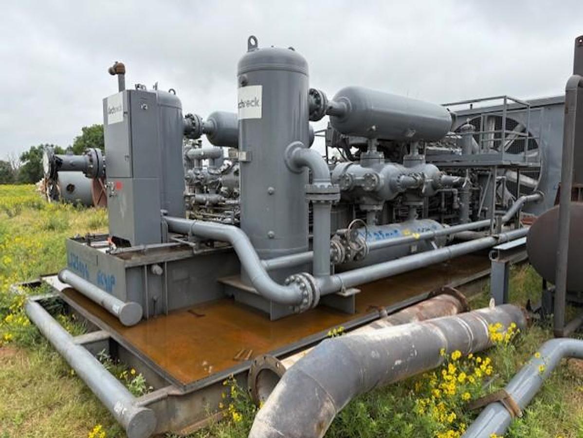 Used Waukesha L7042GSI / Ariel JGK-4 Two Stage Compressor Package SN F-13668 Size 9.125" x 9.125" x 6.25" x 6.25"  with 156FI Cooler