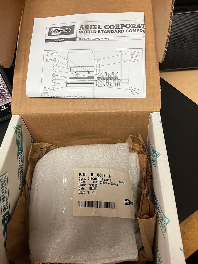 Ariel DIS VLV,105RO ,STD PN: B-0887-F