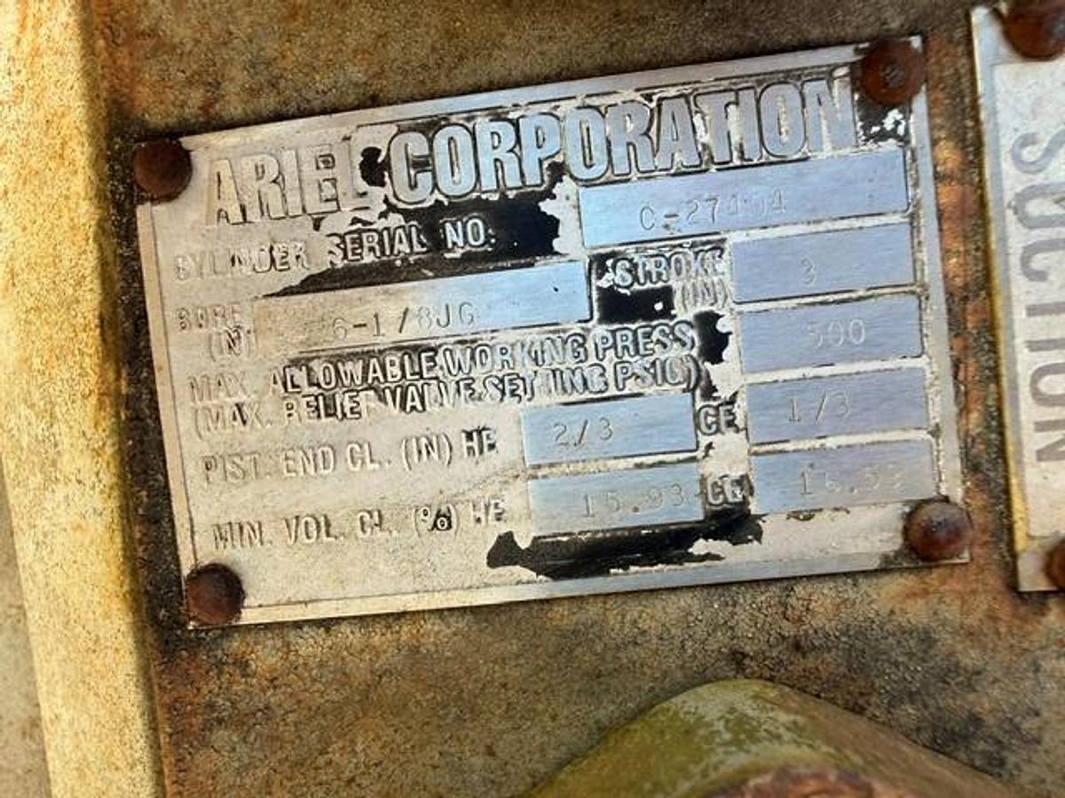 Used CAT G3406TA / Ariel JGA-4 Five Stage High Pressure Compressor Package Size 11” x 6.125” x 3.625” x 3” x 1.5” SN: F-10098