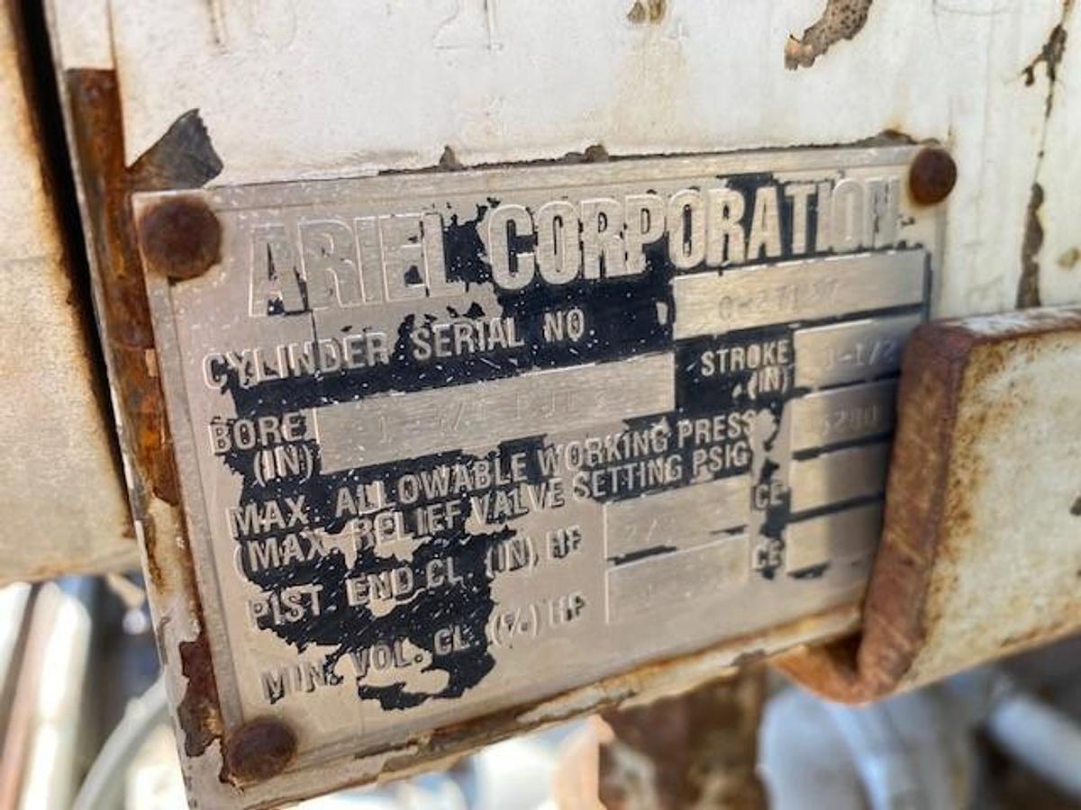 Used Ariel JGJ-4 SN: F-10009 / Caterpillar G3408TA SN: 6NB02470 - 4 Stage CNG Compressor Size 10.5” x 5.125” x 3.875” x 1.75”