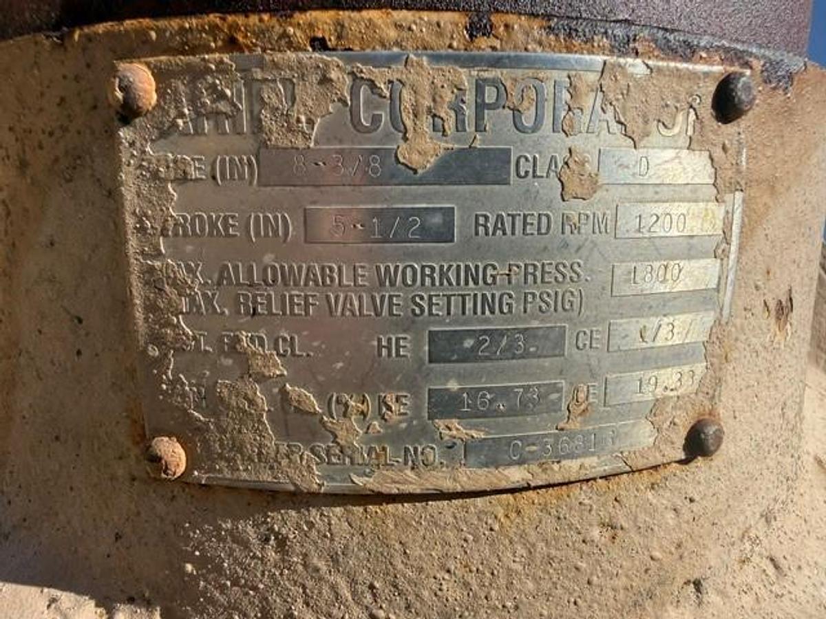 Used Ariel 8.375” JGD 1800 # MAWP Cylinder SN C-36816
