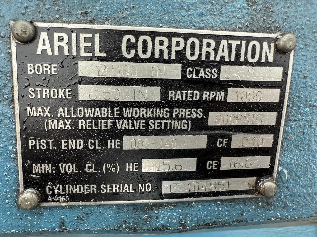 Ariel 12.5" JGC 800 MAWP Cylinder SN: C-104851