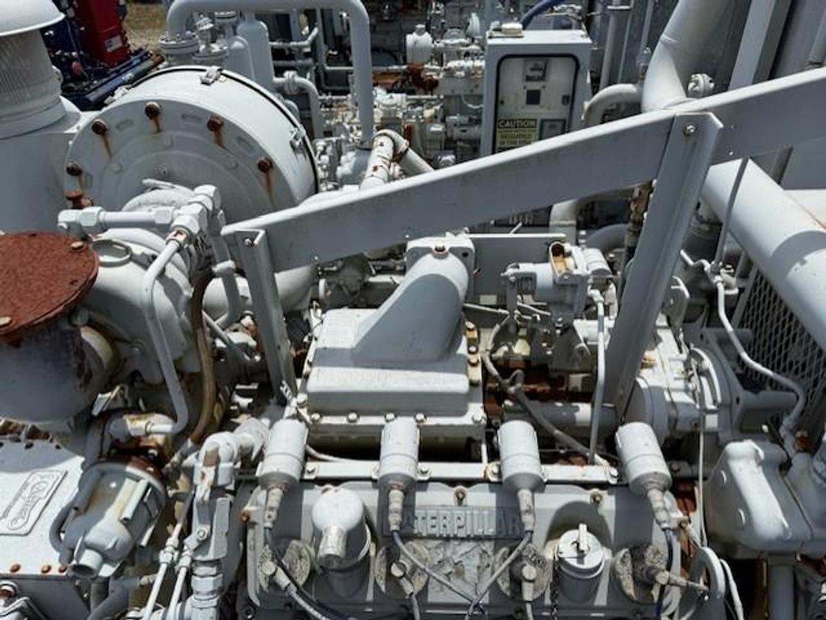 Cat G3408TA SN 6NB04803 / Ariel JGJ-2 SN F-29256 Three Stage Compressor Package Size 9.75” x 6.375” x 3.875” with 84BEH Cooler 