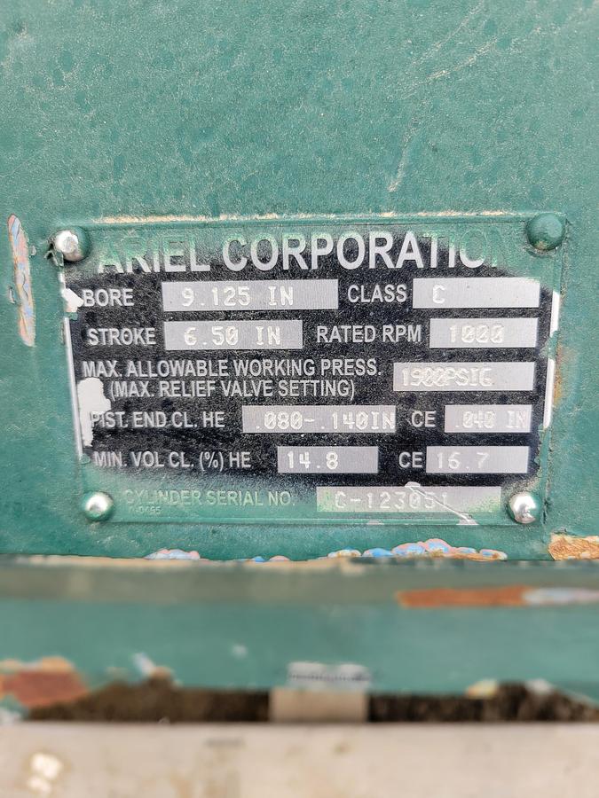 Used Ariel 9.125" C 1900 # Cylinder SN C-123051