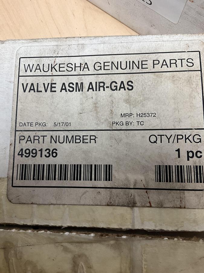Waukesha Valve ASM Air-Gas PN: 499136