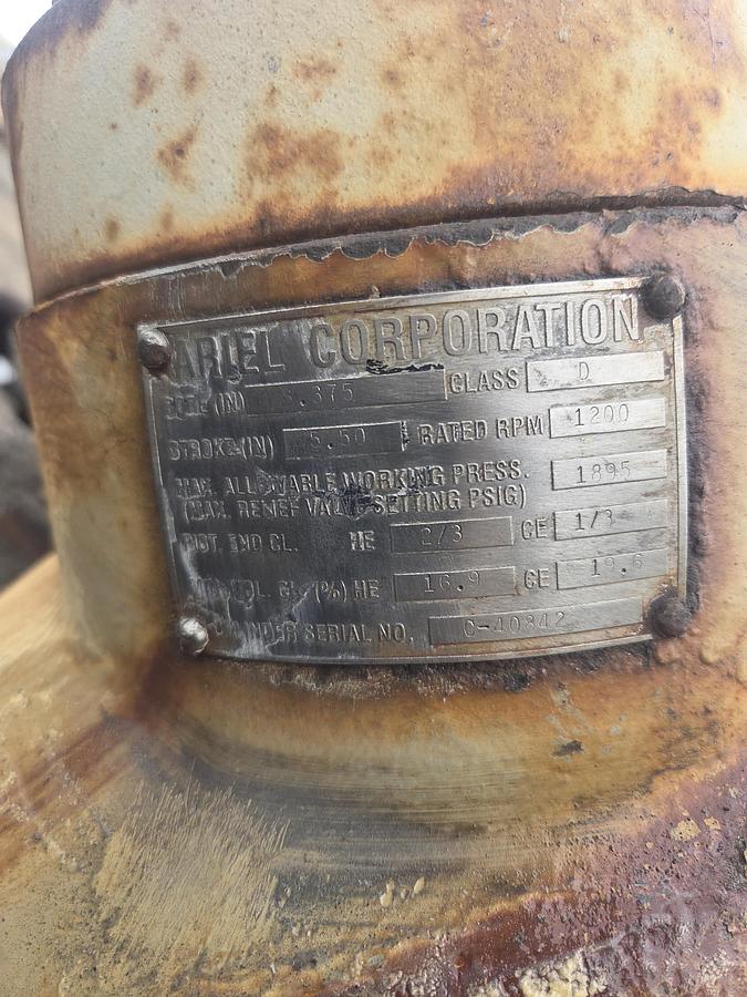 Used Ariel 8.375" JGD 1895 # Cylinder SN C-40842