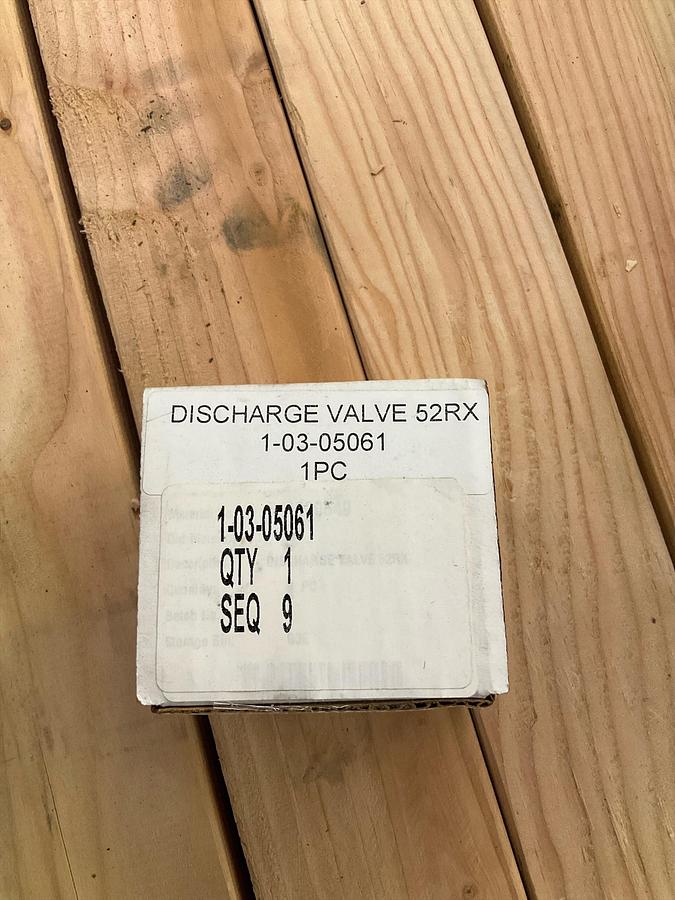GEMINI DISCHARGE VALVE 52RX PN: 1-03-05061