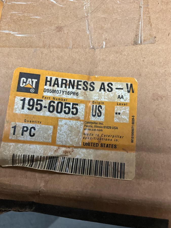 CAT Left Side Temperature Sensor Wiring Harness PN: 195-6055